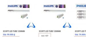 bang bao gia bong den led tuyp tube 1m2 philips 2019