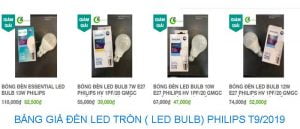 gia bong den led tron led bulb philips ck 38 kim binh 1