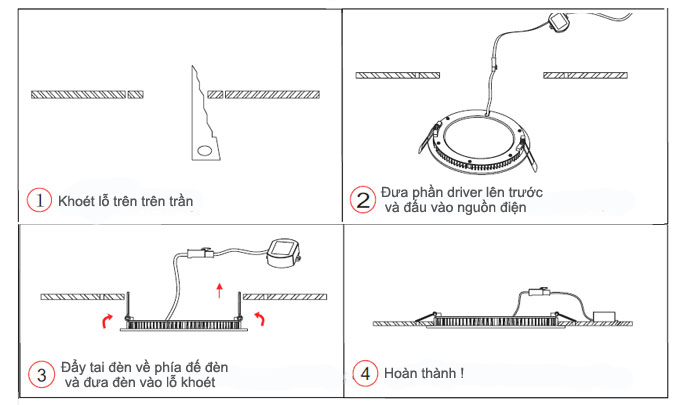 lap dat den led downlight am tran