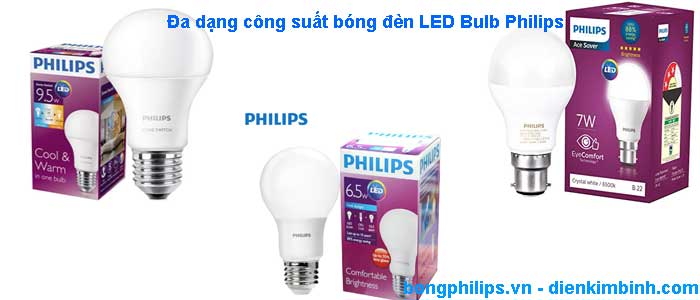 da dang mau ma cong suat bong den led bulb philips